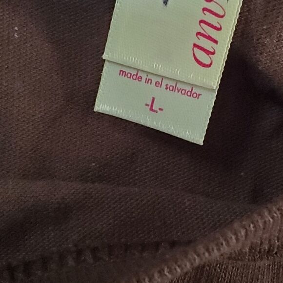 L  PAGOSA SPRINGS COLORADO CO brown pink HEART TSHIRT large - Picture 7 of 7